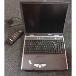 MESH LAPTOP COMPUTER WITH CARTON OF CABLES, MICROPHONE ETC