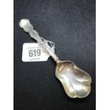 PATTERNED EDWARD VII JAM SPOON - SHEFFIELD 1910