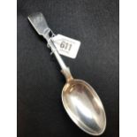 SIL DESSERT SPOON - EXETER 1867