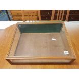 COUNTER TOP OAK & GLAZED DISPLAY CASE