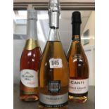 3 BOTTLES OF PINOT GRIGIO ROSE SPARKLING WINE