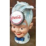 REPRO CAST IRON HEAD ADVERTISING A COCA COLA