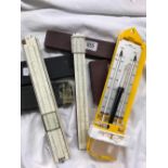 2 SLIDE RULES & A HYGROMETER