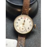 SIL CASED TRENCH WATCH WITH ORIGINAL STRAP A/F