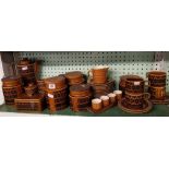 SHELF OF HORNSEY SAFFRON TEA WARE & STORAGE CONTAINERS