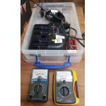 2 SMALL CIRCUIT TESTERS, DREMEL CHARGER & MICRO PROCESSOR CONTROLLED BATTERY CHARGER