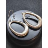 PAIR OF SIL OVAL EARRINGS