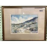 MOORLAND WATERCOLOUR AND HIGHLAND LOCH WATERCOLOUR, ONE SIGNED C G WALLACE THE OTHER SIGNED WITH