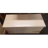 PAINTED PINE BLANKET CHEST WITH HINGED LID - 3FT X 1FT 3''