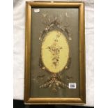 19THC PRESSED FLOWER PICTURE