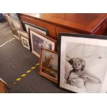 QTY OF F/G PICTURES OF NAUTICAL & LANDSCAPE SCENES & ONE OF MARILYN MONROE