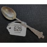 PATTERNED SIL TEA SPOON - B'HAM 1909