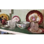 SHELF OF DECORATIVE CHINAWARE