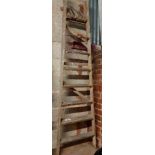8 STEP WOODEN LADDER A/F AND SOLD AS DISPLAY PURPOSES ONLY