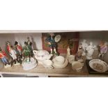 CHINA SOLDIER FIGURES & OTHER FIGURES & MINIATURE TEA WARE ETC