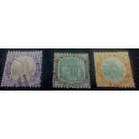 ST KITTS NEVIS SG7 - 9. Fine used. Cat £81