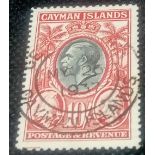 CAYMAN ISLANDS. SG107 fine used. 1935 set top valus. Cat £100