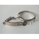 Two silver bracelets - 71gms