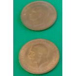 Pennies 1935 & 1938 with lustre