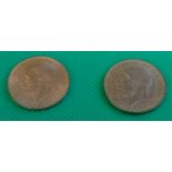 Half-pennies 1925 & 1927 with lustre