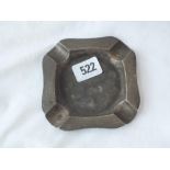 A square ashtray with engine turned decoration - 4" square - B'ham 1925