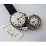 Two ladies silver wrist watches
