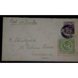 GB 1899 cover with 2d Caledonian Railway stamp. Reasonable condition