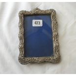 Another photo frame with embossed border - 7" high - Birmingham 1897