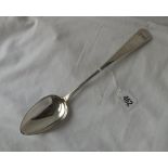 A large Georgian basting spoon OEP - London 1822 by SR - 131 gms.