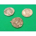 Roman three Denari Julia Domna, Julia Maesa and Severus Alexander. Metal detector finds