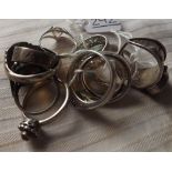 Eleven assorted silver rings