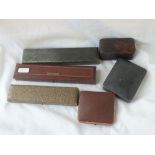 Six vintage watch boxes including one for Longines