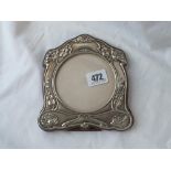 A stylish Art Nouveau photo frame decorated with foliage - 6" high - Birmingham 1905 by M & Co