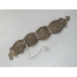 A silver panelled bracelet