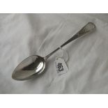 A George III Exeter bright cut table spoon - 1796 by R. Ferris