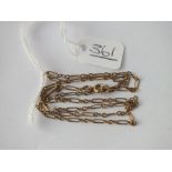 A fancy link neck chain in 9ct - 2.3gms