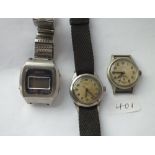 A gents Casio watch and two other wristwatches
