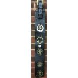 WIDE LEATHER MARTINGALE WITH BRASSES