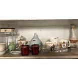 SHELF OF ROYAL COMMEMORATIVE WARE & GLASSWARE