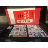 CASED SET OF MAHJONG