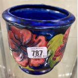 MOORCROFT POSSIBLY PANSY PATTERNED VASE, APPROX 5'' HIGH
