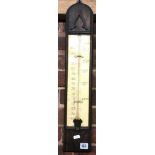 WOODEN HANGING THERMOMETER WITH REPLACED SCALE