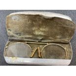 PAIR OF PINZ NEZ IN ALUMINIUM CASE