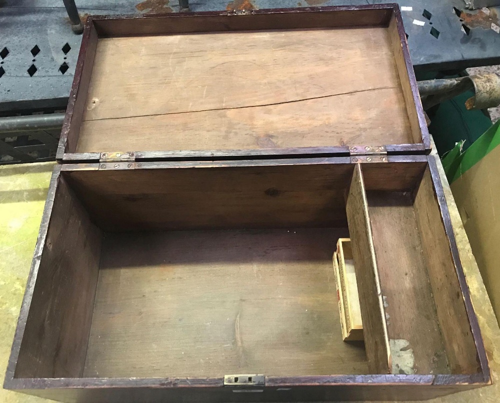 WOODEN STORAGE BOX - Image 2 of 2