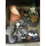 CARTON OF MIXED CHINA FIGURES & ORNAMENTS