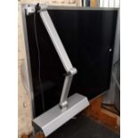 LARGE TILTING CHROME FRAMED BLACK SCREEN & FLOODLIGHT (4FT X 3FT 6'')