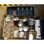 CARTON OF MIXED MUGS & GLASSES & OTHER GLASSES IN BOXES