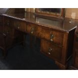 MAHOGANY DRESSING TABLE ON QUEEN ANN STYLE LEGS