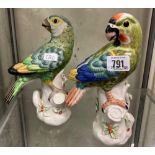2 GREEN COLOURFUL ANGELICA STYLE ITALIAN PARROTS