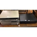 JVC EXCEL -Z431 COMPACT DISC PLAYER & OPTONCIA STEREO CASSETTE DECK WITH TURNING PROCESSOR &